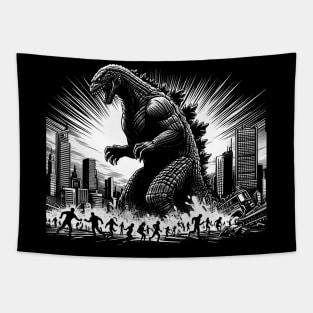 Godzilla in the City Tapestry