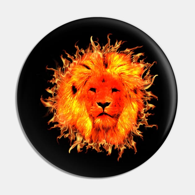 Fire Lion Pin by Skorretto