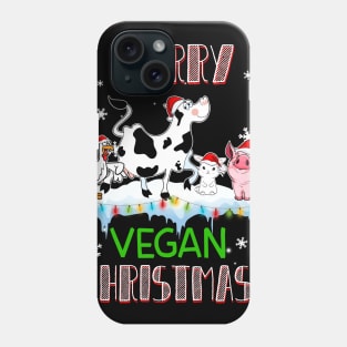 Cute Animals Merry Vegan Christmas Phone Case