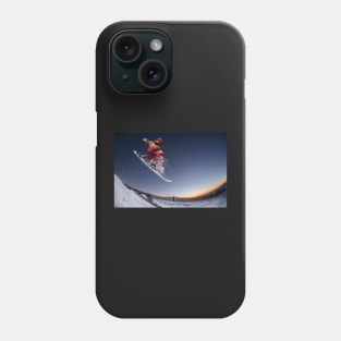 Snowboarding in the mountains Phone Case