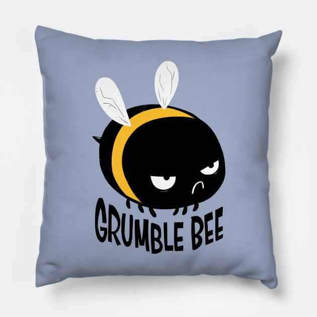 Grumble Bee Pillow by Hey Bob Guy