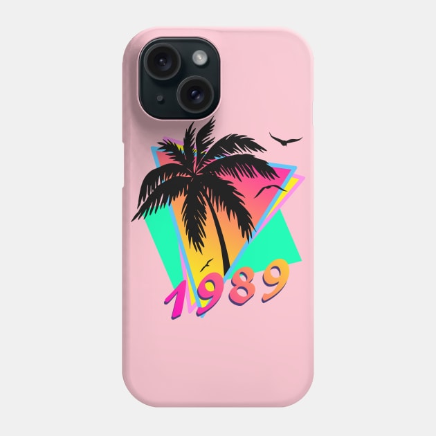 1989 Tropical Sunset Phone Case by Nerd_art