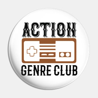 Action Genre Club Pin