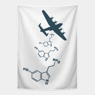 Serotonin Molecule Bomber Tapestry