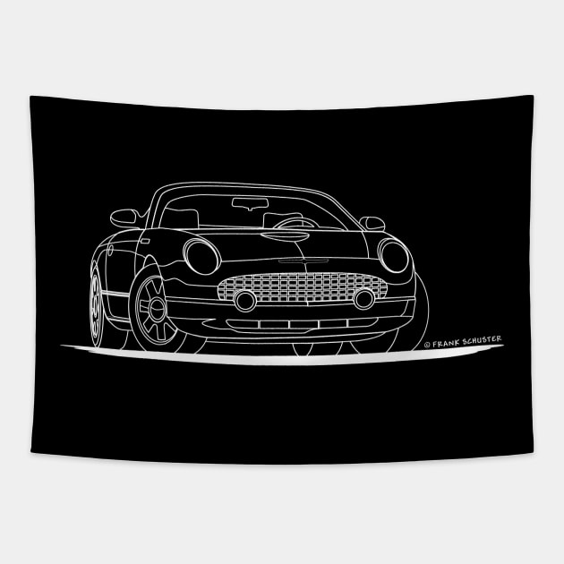 2002-2005 Ford Thunderbird Black Front Tapestry by PauHanaDesign