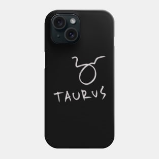 Hand Drawn Taurus Zodiac Signs Phone Case