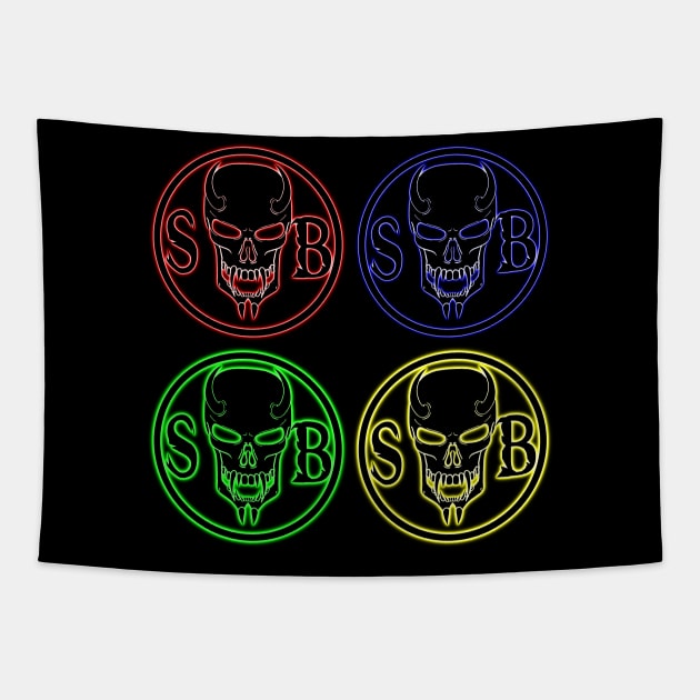 4 Color SB Logo design Tapestry by SolaceBetrayal