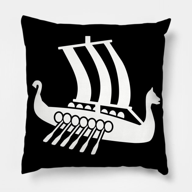 Viking boat Pillow by Designzz