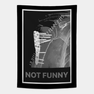 Not Funny But Humerus X-Ray Black Tapestry