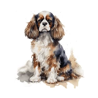 Spaniel Dog Watercolor Style T-Shirt