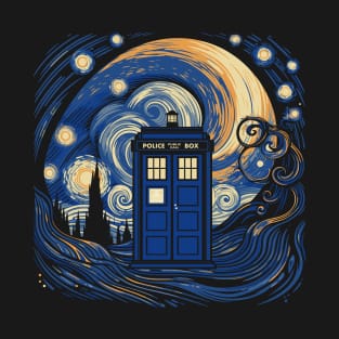 Starry Night Tardis T-Shirt