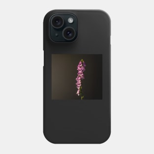 Purple foxglove flower still life Phone Case