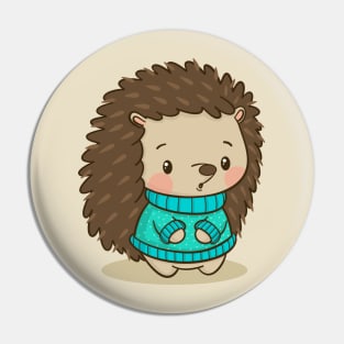 Winter Hedgehog Pin