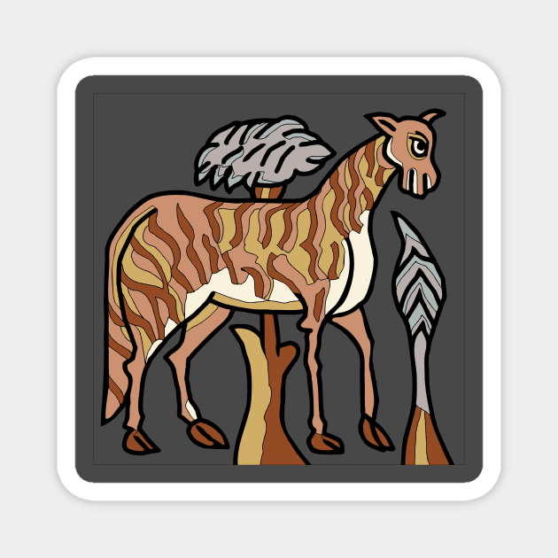 Libyan zebra Magnet by Mosaicblues