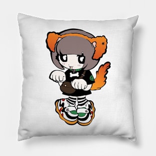 Emo Girl Cartoon Style Pillow