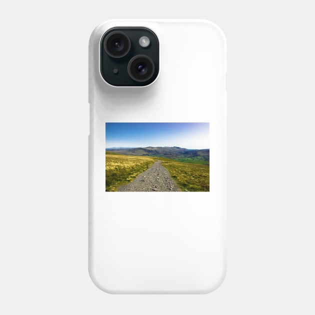 Lake District vibrant view from Mountain Skiddaw on a sunny day Phone Case by chiaravisuals