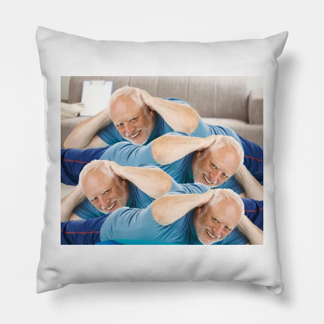 Hide The Pain Harold Pillow by FlashmanBiscuit