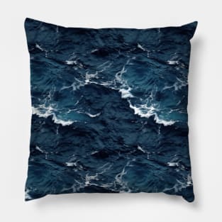 Midnight Serenade: Photorealistic Ocean Whispers Pillow