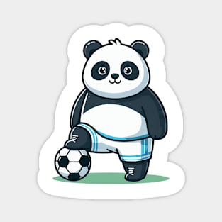 Panda Soccer Player Soccer Ball Magnet