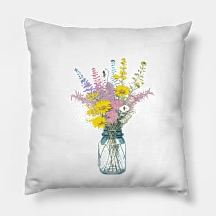 Bouquet in a Mason Jar Pillow