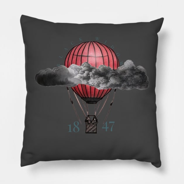 1847 “black widow” Zhōngguó air balloon (alternate) Pillow by The Illegal Goat Company