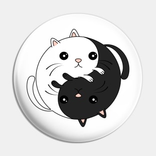 Yin-Yang Cats Pin