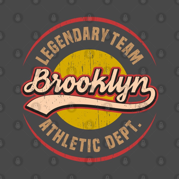 Brooklyn lifestyle vintage retro new york distressed badge by SpaceWiz95