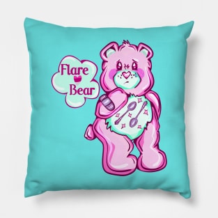 pink spoonie care bear Pillow