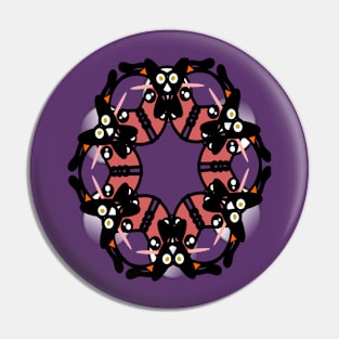 night owl halloween mandala Pin