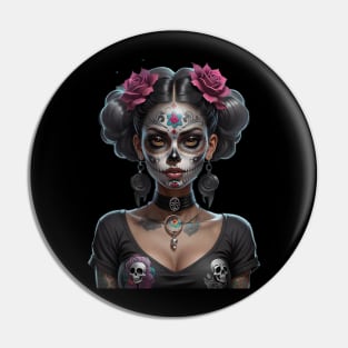 Catrina Dia De Los Muertos Pin