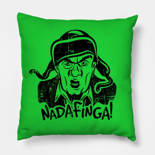 Christmas Story Nadafinga! (black print) Pillow by SaltyCult