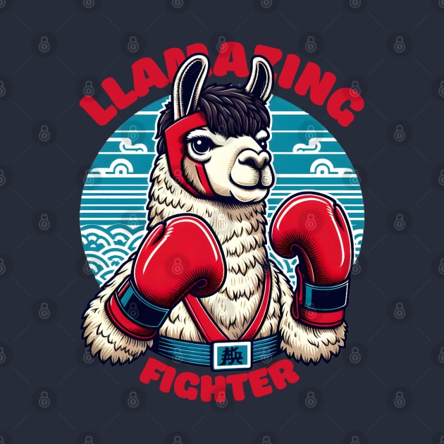 Kickboxing llama by Japanese Fever