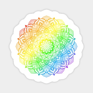 Rainbow Gay Pride Striped Mandala Magnet