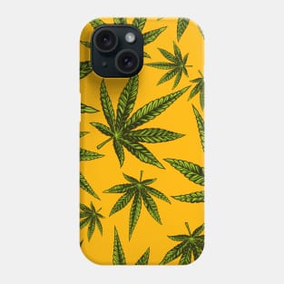 Autumn Green leaves pattern Phone Case