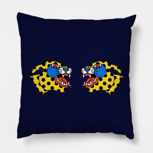 Leopard laugh at each other Pillow