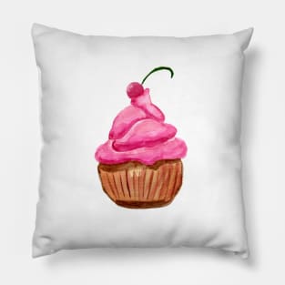 Pink Cupcake with Cherry Pillow