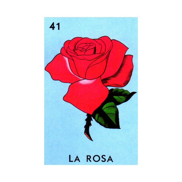 Loteria Mexicana Art - La Rosa Lottery Gift - Mexican Lottery La Rosa by HispanicStore