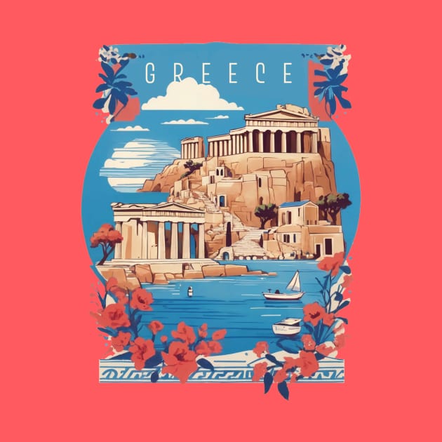 Vintage Travel Greece Design by huefinder