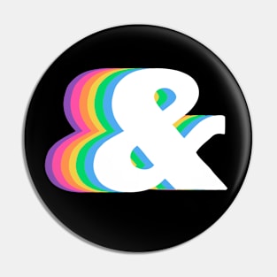 M-spec rainbow flag pride ampersand Pin