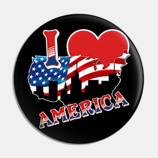 I Love America Pin