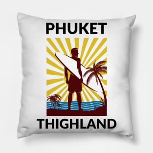 Retro Surfer Phuket Thighland Pillow