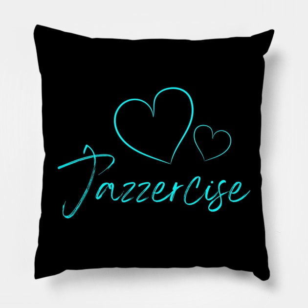 Jazzercise Blues Pillow by Tea Time Shop