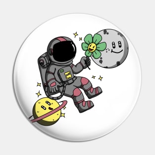 Astronaut | Happy Astronout fly on the space Pin