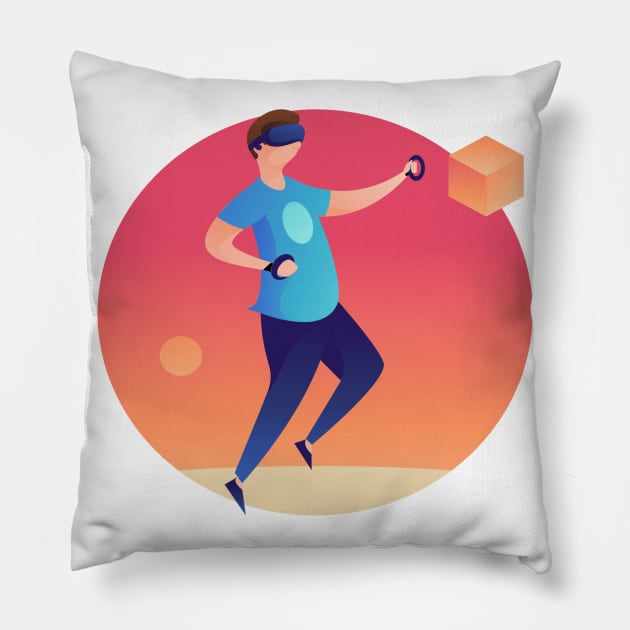 metaverse tshirt, mugs, stickers,wall art, mask,cases,MERCHES Pillow by TWENTY5S