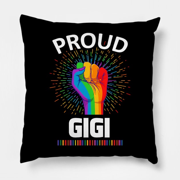 Proud Gigi Gay Lgbt Pillow by adrinalanmaji