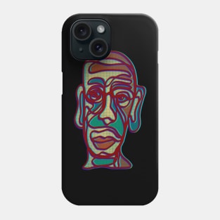 One line drawing of an abstract face Phone Case