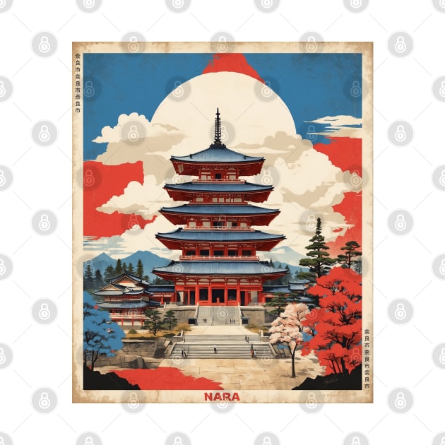 Nara Japan Vintage Poster Tourism by TravelersGems