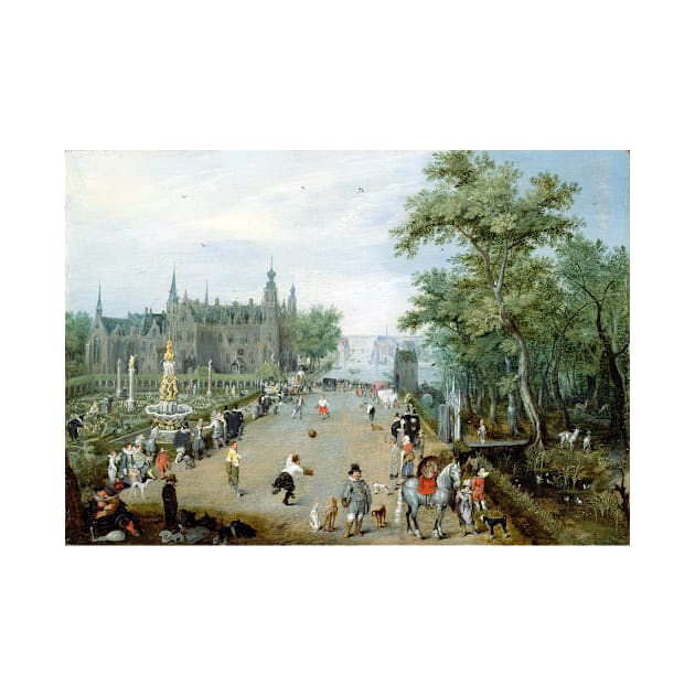 Adriaen van de Venne A Jeu de Paume Before a Country Palace by pdpress