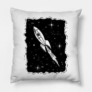 space rocket ship Pillow