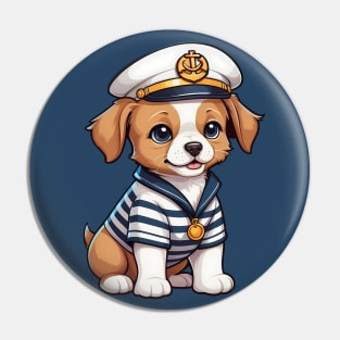 Cute Sailor Puppy Pin